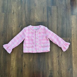 Janie and Jack girl pink button-up Jacket